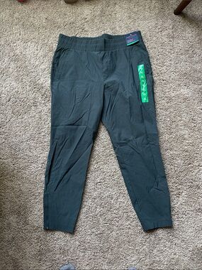 Women's Dark Green Stretch Track Joggers - Performance Comfort